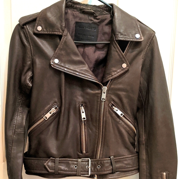 All Saints Jackets & Blazers - All Saints Balfern Leather Biker's Jacket Size 4